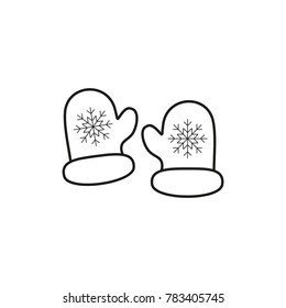 Gloves with ornament icon