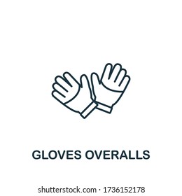 Gloves Overalls Ikone aus der Arbeitssicherheitssammlung. Einfaches Element Gloves Overalls Symbol für Vorlagen, Webdesign und Infografiken
