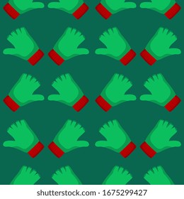 Gloves pattern, illustration, vector on white background.