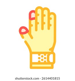 gloves running accessories color icon vector. gloves running accessories sign. isolated symbol illustration