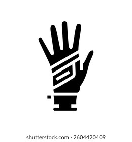 gloves running accessories glyph icon vector. gloves running accessories sign. isolated symbol illustration
