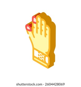 gloves running accessories isometric icon vector. gloves running accessories sign. isolated symbol illustration