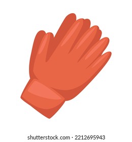 Gloves Sign Emoji Icon Illustration. Winter Clothes Vector Symbol Emoticon Design Clip Art Sign Comic Style.