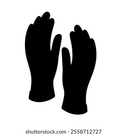 Gloves silhouette icon vector design.
