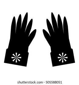 Gloves with snowflake icon. Simple illustration of gloves with snowflake vector icon for web