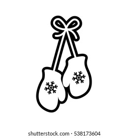 gloves snowflake Icon Vector Illustration
