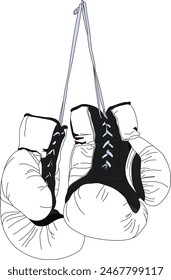 Gloves are sports equipment that boxers must wear on their hands while clenching their fists to prevent injury while punching.