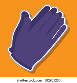 Gloves Sterile working icon on a colored background.