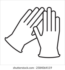 Gloves stock icon outline vector