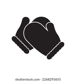 Gloves symbol icon, illustration design template.