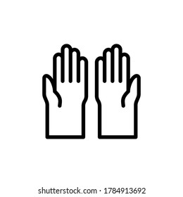 Gloves, tattoo icon. Simple line, outline vector elements of tattooing icons for ui and ux, website or mobile application