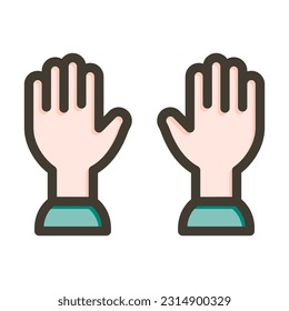 Guantes Colores Llenos De Línea Gruesa Para Uso Personal Y Comercial.
