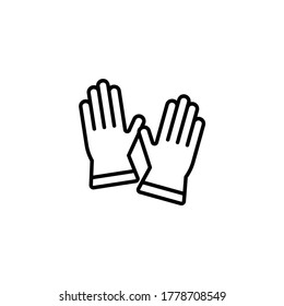Gloves thin line icon. Gar...or web and app. Eps 10