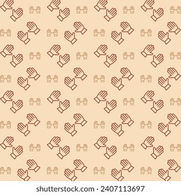 Gloves trendy vector design repeating pattern illustration background