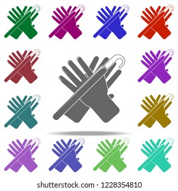 gloves and umbrella icon. Elements of Cinema and Teatr in multi color style icons. Simple icon for websites, web design, mobile app, info graphics