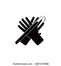 gloves and umbrella illustration. Element of theter for mobile concept and web apps. Detailed gloves and umbrella icon can be used for web and mobile. Premium icon on white background