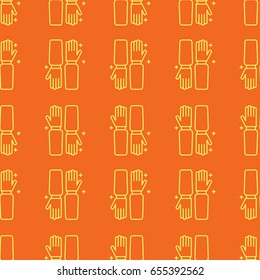 Gloves uniform Seamless pattern in linear style