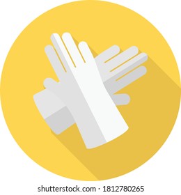 icono de color plano vectorial de guantes 