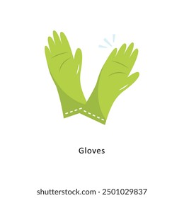 Gloves Vector Flat Icon Design illustration Symbol on White background EPS 10 File 