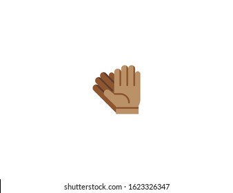 Gloves vector flat icon. Isolated hand gloves emoji illustration 