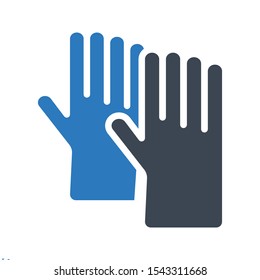 gloves  vector glyph color icon 