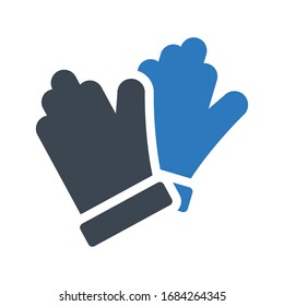 gloves vector glyph color icon 