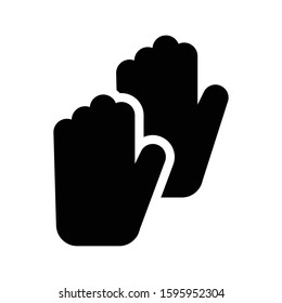 gloves vector glyph flat icon 