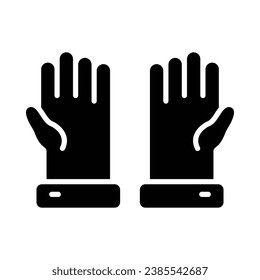Gloves Vector Glyph Icon For Personal And Commercial Use.
