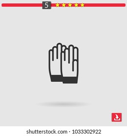 gloves vector icon