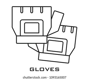Gloves vector icon