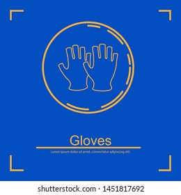 Gloves. Vector icon banner Template,vector illustration