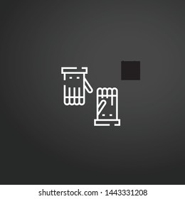 Gloves vector icon. Gloves concept stroke symbol design. Thin graphic elements vector illustration, outline pattern for your web site design, logo, UI. EPS 10.