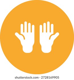Ilustración de diseño de íconos de Vector de guantes