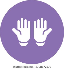 Ilustración de diseño de íconos de Vector de guantes