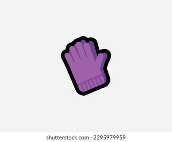 Gloves vector icon. Emoji illustration. Isolated gloves vector emoticon