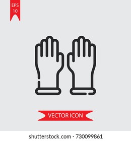 Gloves vector icon, illustration symbol