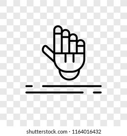 Gloves vector icon isolated on transparent background, Gloves logo concept