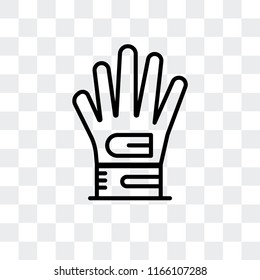 Gloves vector icon isolated on transparent background, Gloves logo concept