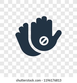 Gloves vector icon isolated on transparent background, Gloves transparency logo concept