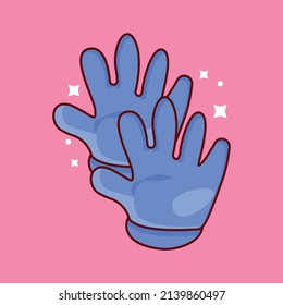 ilustración de guantes Vector en un fondo transparente.Símbolos de calidad premium. icono plano de línea vectorial para el concepto y el diseño gráfico.