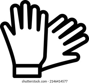 ilustración de guantes Vector en un fondo transparente. Símbolos de calidad premium. Icono vectorial de trazo para el concepto y diseño gráfico.