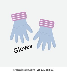 Gloves Vector Illustration: Warm Winter Outdoor Accessory