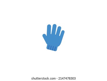 Gloves Vector Isolated Emoticon. Glove Icon