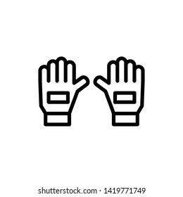 gloves vector line icon eps 10