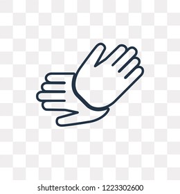 Gloves vector outline icon isolated on transparent background, high quality linear Gloves can be used web and mobile