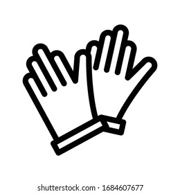 gloves vector thin line icon 