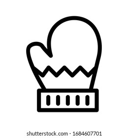 gloves vector thin line icon 