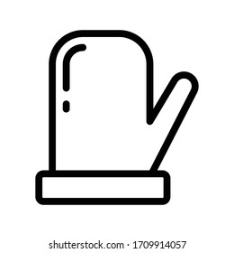 gloves vector thin line icon 