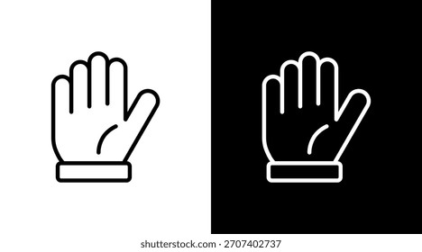 Gloves White Icon Set Design