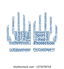 gloves word cloud. tag cloud about gloves